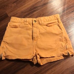 Light orange jean shorts